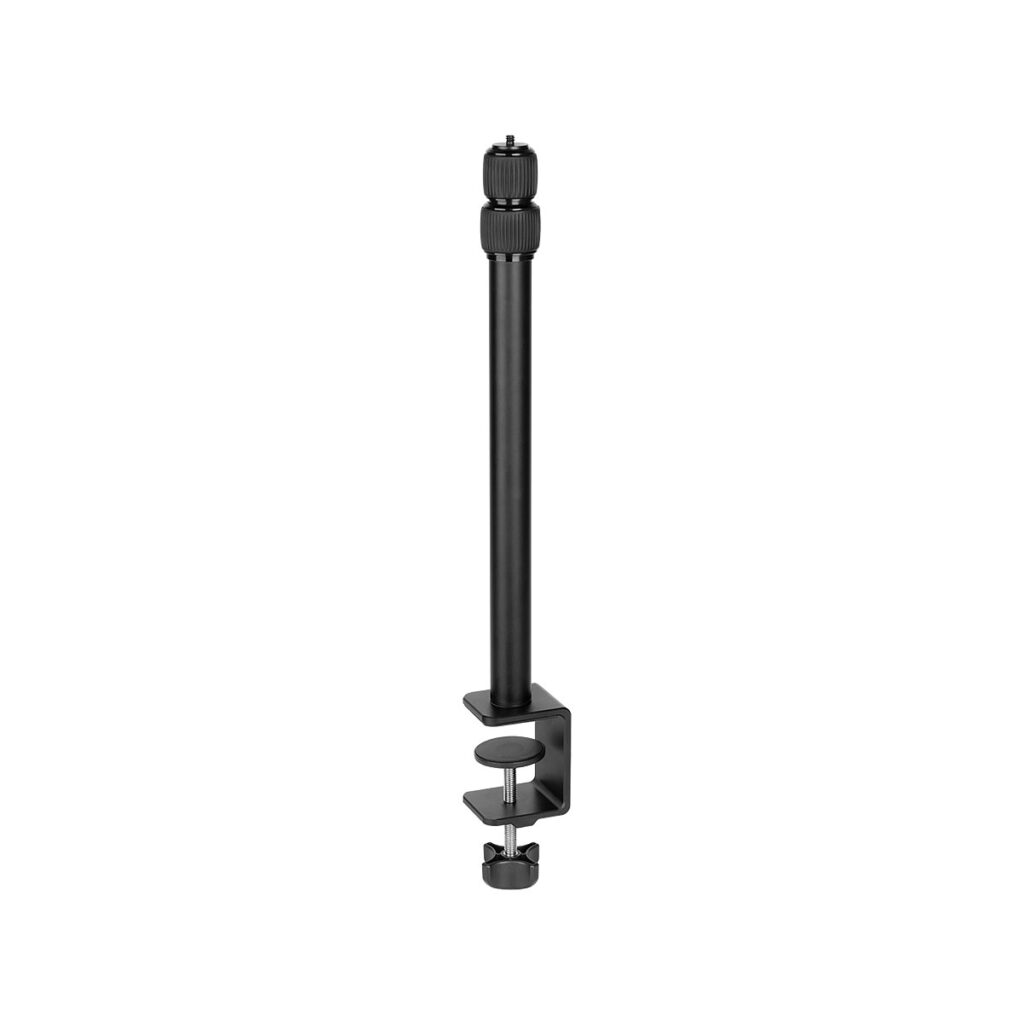 SmallRig_Encore_DT-30_Desk_Mount_with_Holding_Arm_3992_002 SmallRig 3992 Encore DT-30 Desk Mount with Holding Arm on musta säädettävä tanko, jossa on kiinnitysjalusta pöytään tai pöytään kiinnittämistä varten, ihanteellinen monitorien, valojen tai kameroiden tukemiseen.