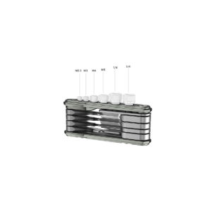 SmallRig_Universal_9-in-1_Folding_Multi-Tool_Kit_for_Videographers_TC2713_004 The SmallRig 2713 Universal 9-in-1 Folding Multi-Tool Kit for Videographers is a compact multi-tool with multiple screwdrivers marked M2.5, M3, M4, M5, 1/4 and 1/4, all stacked and neatly arranged in a rectangular case.