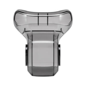 DJI Air 3 Gimbal Protector3 The clear plastic DJI Air 3 Gimbal Protector, shown from the front against a white background, provides the same clarity as premium camera filters.