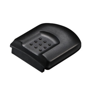 nikon_bs-3 Nikon BS-3 equipment shoe cover, a black plastic hot shoe cover with a textured dotted surface to protect the camera, shown on a white background.