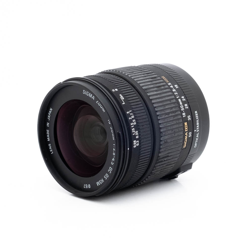 Sigma 18-50mm f28-45 HSM OS Canon-2 Sigma DC 18-50mm f/2.8-4.5 OS HSM Canon EF-S - Käytetty