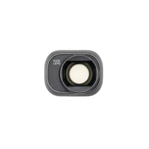 mini_4_pro_wide_angle_lens_02 Lähikuva DJI Mini 4 Pro ND-suodinsarjasta (ND 16/64/256), jossa on valkoisella tekstillä varustettu etiketti mustassa suorakulmaisessa suodattimessa keskellä valkoista taustaa vasten.