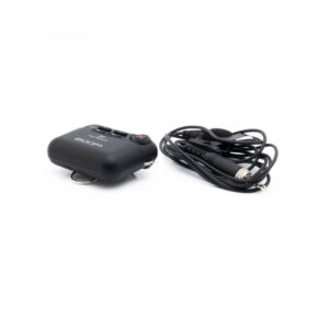 Zoom F2 lavalier microphone Fujinon GF 50mm f/3.5 R LM WR lens (incl. ALV24%) – The second-hand item is positioned against a white background.