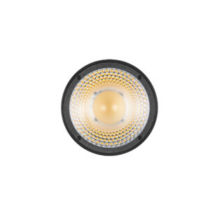 1669899579_069 Lähikuva Godox Litemons LED LC30Bi Tabletop Bi-color Light Double Light Kit -valaisinsarjasta, jossa on pyöreä LED, jossa on hunajakennokuvioinen heijastin, kellertävä keskuslamppu ja musta ulkokehä.