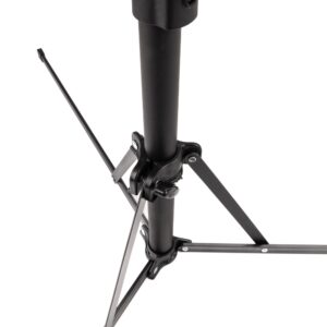 1680701226_418 Close-up of the black metal legs and central joint of the Godox 210B, highlighting how the legs attach and spread out to ensure stability.