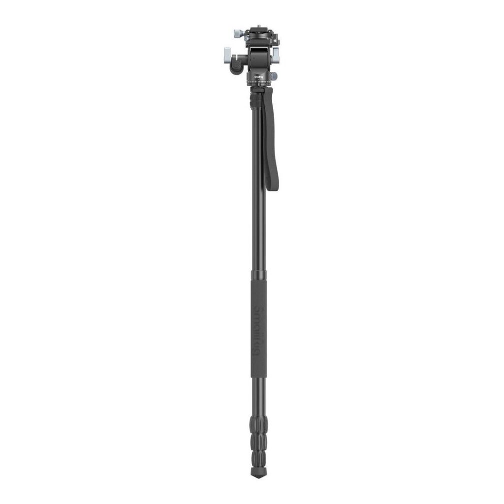 1698328240_796 SmallRig 4307 Video Tripod FreeBlazer CT195 on musta kameramonopodi, jossa on pehmustettu kahva, säädettävät osat, rannehihna ja yläkiinnityspää kameroiden tai muiden laitteiden kiinnittämistä varten.