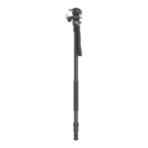 1698328240_796 SmallRig 4307 Video Tripod FreeBlazer CT195 on musta kameramonopodi, jossa on pehmustettu kahva, säädettävät osat, rannehihna ja yläkiinnityspää kameroiden tai muiden laitteiden kiinnittämistä varten.
