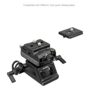 1705926779_019 SmallRig 4233 Universal Arca Swiss Height Adjustable Mount Plate Kit, musta, sisältää säätönupit, sisäänrakennetun vaa'an ja erillisen pikalukituslevyn. Tekstin mukaan: Yhteensopiva eri Arca-pikakiinnityslevyjen kanssa.