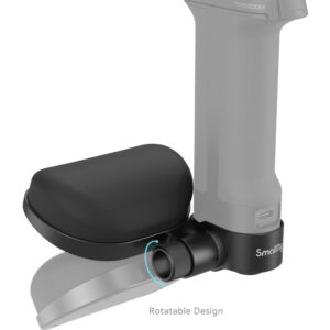 1706276918_366 Lähikuvassa SmallRig 4248 Wrist Support for DJI RS Series -rannetuki korostaa sen ergonomista, pehmustettua käsitukea, jossa on kääntyvä nuppi. Säädettävä, käännettävä käsituki on esitetty kahdessa asennossa mukautettavaa tukea varten.
