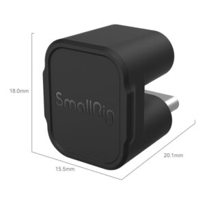 1707310896_954 The SmallRig 4406 Type C Type C audio signal adapter is black with a rectangular shape, rounded corners, metal pliers and embossed SmallRig logo. It measures 18.0 mm (height) x 15.5 mm (width) x 20.1 mm (depth).