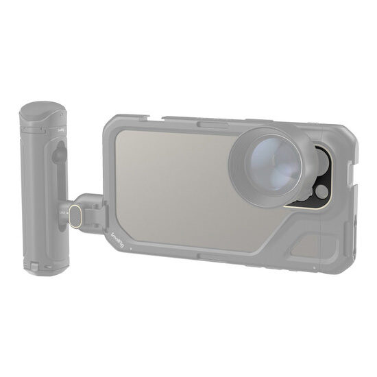 1707316941_708 SmallRig 4399 T-sarjan objektiivin takakiinnityslevy iPhone 15 Pro Max/15 Pro Cage -puhelimelle mahdollistaa kameran objektiivien ja sivukahvojen kiinnittämisen älypuhelimeesi, jolloin siitä tulee kestävä laite, joka on suunniteltu parannettuun mobiilikuvaukseen.