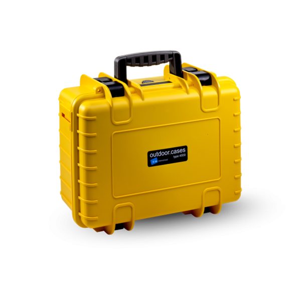 B&W Outdoor Cases Type 4000 Keltainen (Tilajärjestelmällä) Hard Case -kameralaukut 3