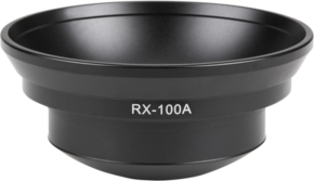 The black metal Sirui RX-100A mixing bowl appears on a white background and is marked "RX-100A" on the side.