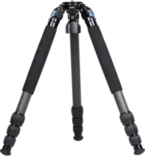 800q-01_121536 The Sirui AR-3204 carbon fibre tripod is a black-grey tripod with three adjustable legs and foam handles, shown upright against a light background.