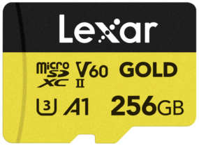 Lexar microSDXC GOLD UHS-II/C10/A1/U3 R280/W100 (V60) 256GB Kameratarvikkeet