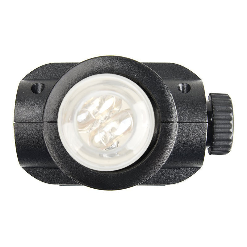 1503475572_988 Godox H200J Bare Bulb -salamapäästä lähikuva ylhäältä alaspäin, jossa on kirkas linssi ja pyöreä säätönuppi sivulla.