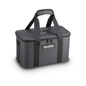 1660041942_912 The Godox CB-26 Carry Bag for P2400 is a grey bag with black handles, padded grip and zippered lid designed for carrying photographic equipment.