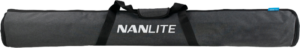 Pitkä, suorakaiteen muotoinen harmaa kantolaukku, jossa on mustat kahvat ja valkoinen "NANLITE" edessä, suunniteltu PavoTube II 30X:lle 1 tai 2 valoa varten.