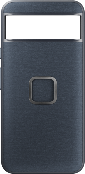 800q-01_127482 Peak Design Mobile Everyday Case for Pixel 8 in Midnight on tummanharmaa kotelo, jossa on suorakulmainen kameran leikkaus, neliskanttinen metallirengas takana, harjattu rakenne ja tarkat sivupainikkeiden leikkaukset.