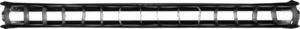 Lähikuvassa ylhäältä alas NANLITE Barndoor with eggcrate for Pavotube II 30X, jossa on musta ristikkorakenne, jossa on useita pystysuoria ja vaakasuoria säleitä valkoista taustaa vasten.