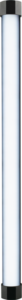 NANLITE PavoTube II 15XR 1KIT on korkea, sylinterinmuotoinen valkoinen LED-valoputki, jossa on mustat päätykappaleet ja joka näkyy pystysuorassa valkoista taustaa vasten.