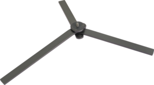 800q-05_121378 NANLITE floor stand for T12 tubular luminaire with sturdy base and elegant support column against a white background.