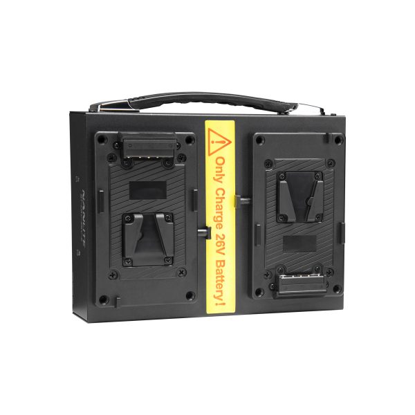 NANLITE Battery Charger for Dual 26V V-mount Battery Akut ja laturit kameroihin 3