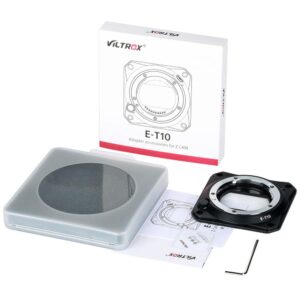 1612448450_678 Viltrox E - Z CAM Autofocus Adapter -pakkaus sisältää sovitinrenkaan, laatikon, kirkkaan muovikotelon, käyttöohjeen ja kuusiokoloavaimen työkalun, jotka kaikki näkyvät valkoisella pohjalla.