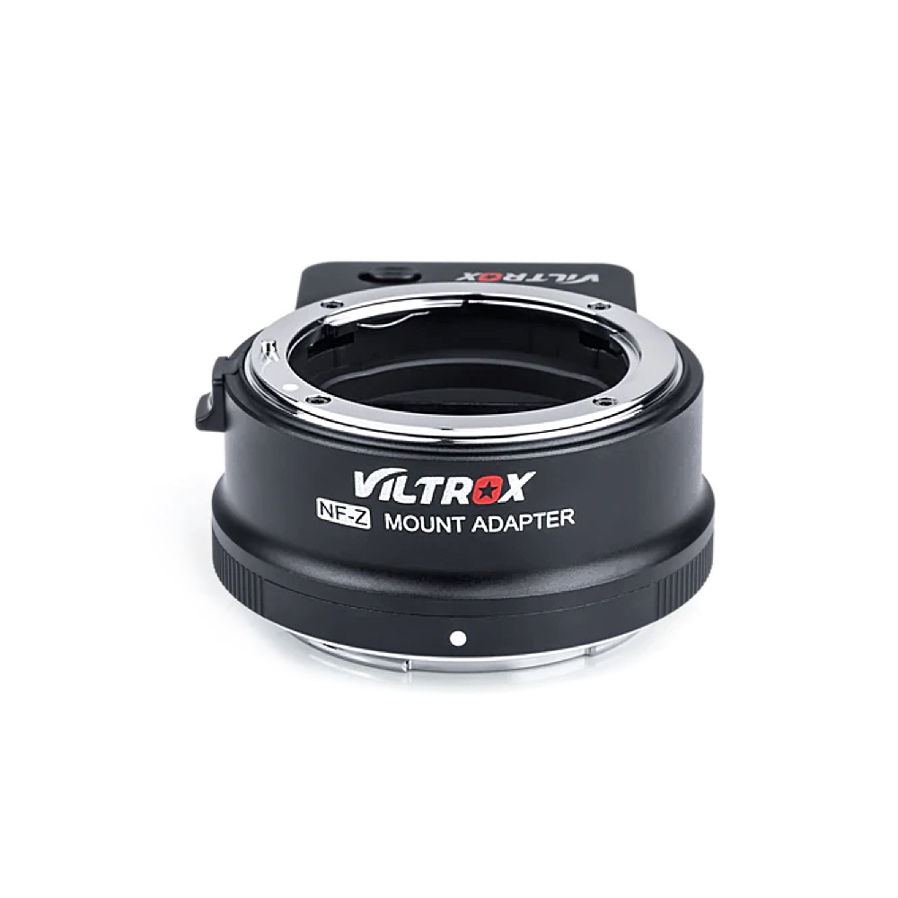 1669302424_715 Viltrox Nikon F - Z Auto Focus Mount Adapter, musta, kameran objektiivien liittämiseen, näkyy valkoisella pohjalla.
