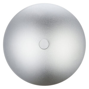 1705324068_564 Round, silver-coloured Godox aluminium plate for multifunctional softbox S65T/S85T/S120T with smooth, slightly textured surface and small central button or recess when viewed from above.