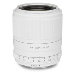 1712579000_117 Viltrox AF 33mm f/1.4 -objektiivi, Fuji X (Limited Edition White) on valkoinen X-mount-objektiivi, jossa on uurrettu tarkennusrengas, selkeät aukkomerkinnät ja tyylikäs moderni viimeistely - suunniteltu Fujifilm-kameroille.