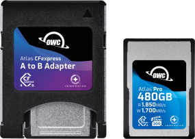 OWC CFexpress Atlas Pro R1850/W1700/VPG200 480GB incl. A to B adapter CFExpress muistikortit