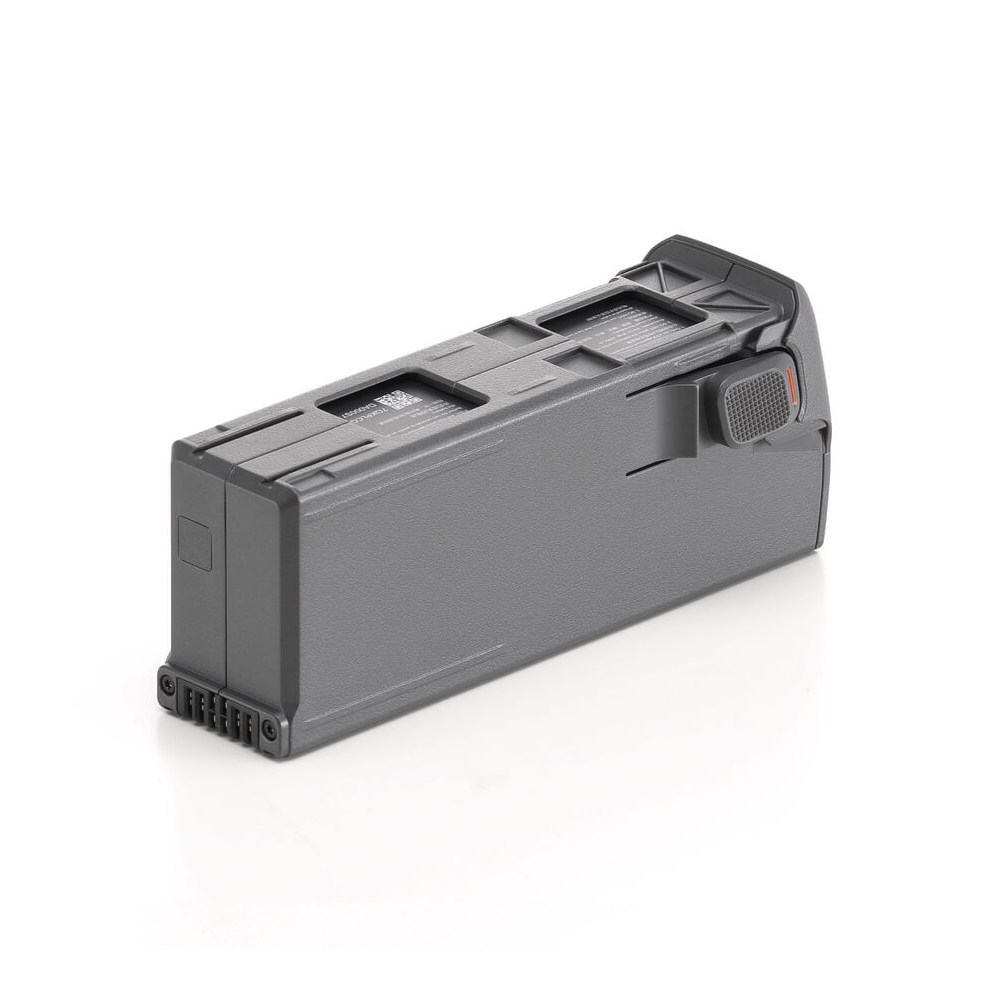 Open2_009 The DJI Avata 2 Intelligent Flight Battery is a rectangular, grey rechargeable battery pack with a black release latch and red accents; it is suitable for electric bikes or similar devices, shown here on a white surface.