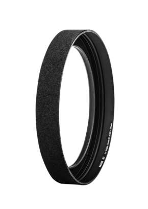 800q-01_109694 The NiSi Filter S5 adapter for Sigma 14mm f/1.8 (adapter only) is a black, cylindrical adapter with a textured surface and smooth internal threads designed to reduce glare and protect the lens. Shown on a plain white background.