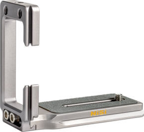 Metallic, L-shaped NiSi Universal Adjustable L-Plate NLP-C (G) with textured surface and yellow NiSi trademark on the bottom, shown on a light grey background.