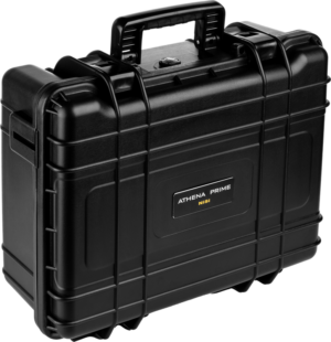 800q-01_124301 NiSi Cine Hard Shell Case 6 pcs Athena is a sturdy black case with reinforced corners, top handle and "Athena Prime NiSi" label on the front, designed to protect your valuable lens equipment.