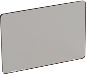 800q-01_126184 The rectangular grey NiSi Cine Filter Nano FS ND 4x5.65" 1.2 disc filter with rounded edges stands upright on a white background, with the product label in white text in the bottom left corner.