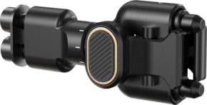 800q-01_128019 The SmallRig 4610 side handle swivel quick release adapter features a black metal body with gold and black textured accents, a modern angled design and visible mounting bolts for secure attachment.