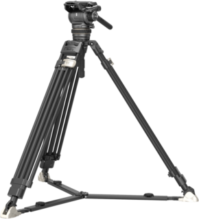800q-01_128020 SmallRig 4463 Heavy-Duty Carbon Fiber Tripod Kit AD-120, jossa on säädettävä panorointikallistuspää, levitysjalat ja vankat metallinivelet, seisoo vaalealla pinnalla.