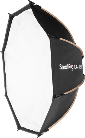 800q-01_128216 The SmallRig 4633 Octagonal Softbox LA-O90 is a black and white, octagonal light converter designed for photography or videography.