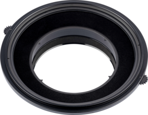 800q-02_115179 The NiSi Filter Holder S6 Kit Sigma 14mm f/1.8 Disc Filter Holder is a round black metal adapter ring with internal and external grooves, smooth surfaces and two adjustment knobs for attaching filters or accessories to your camera lens.