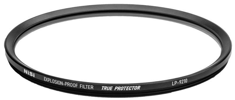 800q-02_117386 Pyöreä, musta NiSi Cine Filter Explosion Proof / True Protector LP9210 for LEITZ Summilux C / Thalia -suojasuodin näkyy valkoisella taustalla.