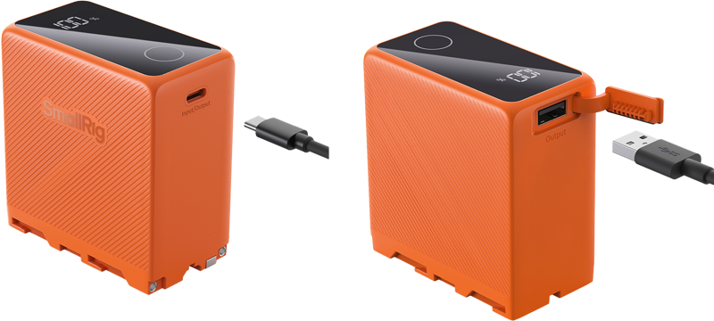 800q-03_127880 SmallRig 4576 USB-C Rechargeable Camera Battery NP-F970 (oranssi)
