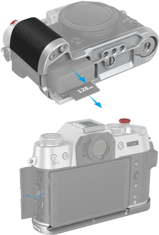SmallRig 4713B Silicone L-Shape Handle for Fujifilm X-T50 Silver