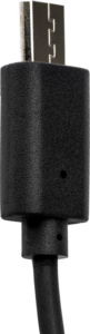 800q-117172- Lähikuva NiSi Shutter Release Cable S2 for Sony -laukaisukaapelista, jossa on musta USB Type-A-liitin ja kaapeli vaaleanharmaata taustaa vasten.