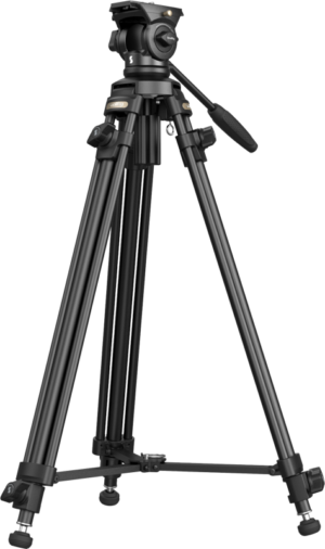 800q-01_128457 The SmallRig 4684 Lightweight Video Tripod Kit AD-50 Lite with adjustable legs, pan handle and top mounting plate is available in a light grey finish.