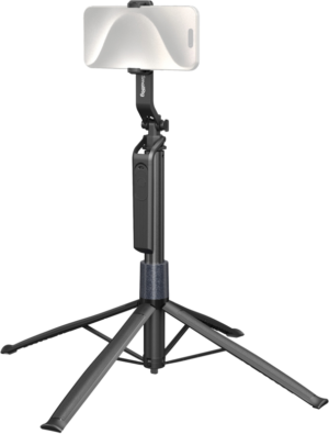 800q-01_128485 SmallRig 4668 Windproof Live Broadcast Stabilizer Stand Encore PT60 on kompakti musta kolmijalka, jossa on säädettävät jalat ja irrotettava kaukosäädin ja joka sopii täydellisesti älypuhelinten kiinnittämiseen.