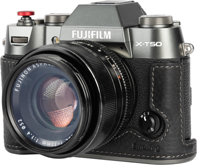 800q-03_128262 SmallRig 4711 Leather Half Case Kit for Fujifilm X-T50 Black