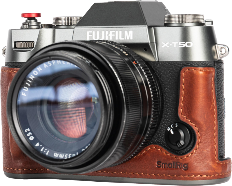 800q-03_128263 SmallRig 4711 Leather Half Case Kit for Fujifilm X-T50 Brown