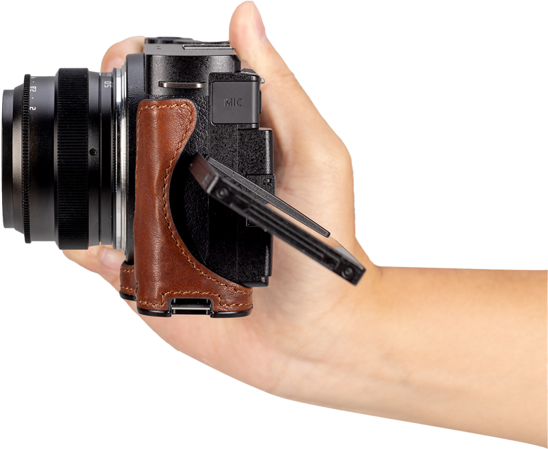 800q-03_128283 SmallRig 4703 Leather Half case for Panasonic Lumix S9